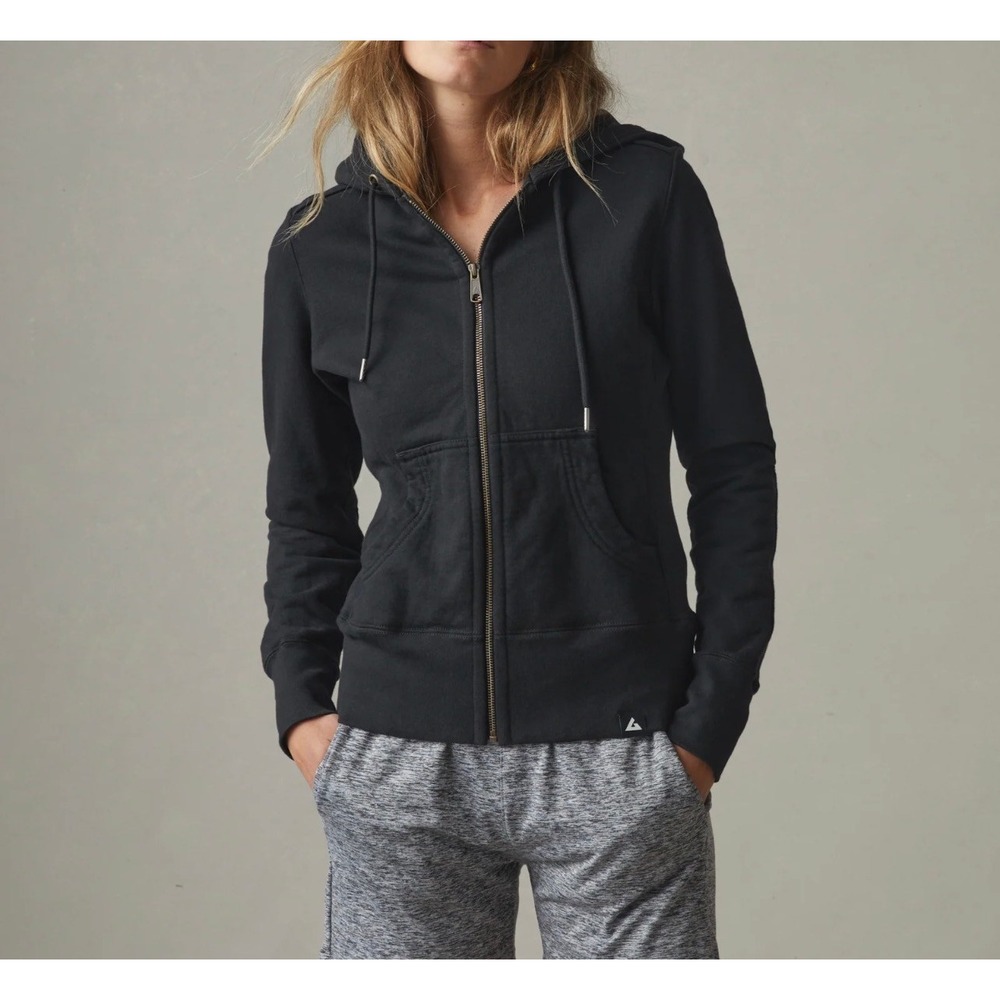 American Giant Womens Black Full Zip Heavyweight Hoodie Sweatshirt Small NWOT